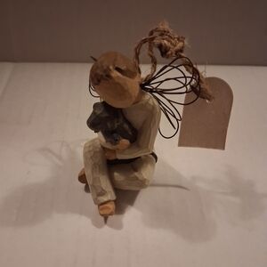 Demdaco Cream and Brown Angel of Comfort Hanging Tag